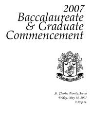 2007 Baccalaureate-Graduate.pdf - Library - Lindenwood University