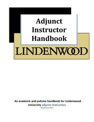 Adjunct Handbook June 2012.pdf - Library - Lindenwood University