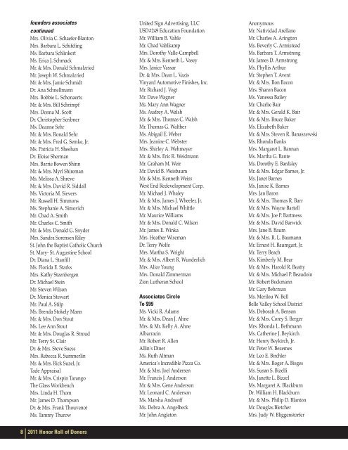 2011 Honor Roll of Donors.pdf - Library - Lindenwood University