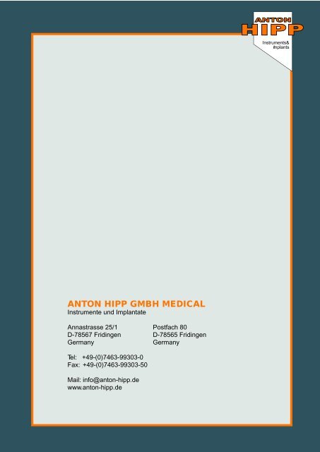 ANTON HIPP GMBH MEDICAL