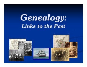 Genealogy - McMaster University