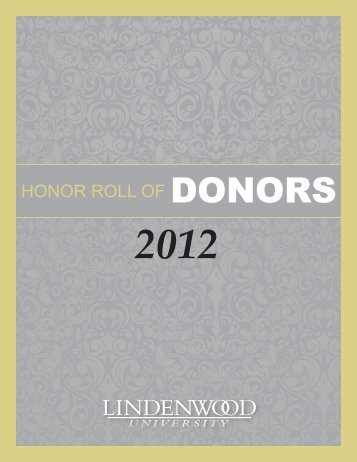 2012 Honor Roll of Donors.pdf - Library - Lindenwood University