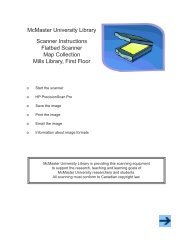 Scanner instructions, Mills Library 1st floor - McMaster University