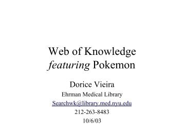 Web of Knowledge featuring Pokemon