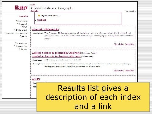 Using Electronic Indexes to Find Academic Journal Article