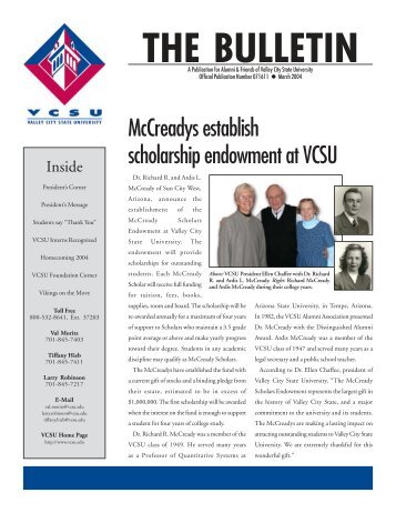 the bulletin 3-04.pmd - Valley City State University