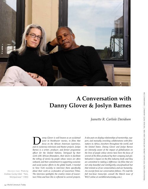 A Conversation with Danny Glover & Joslyn Barnes [PDF]