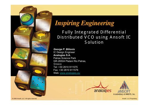 Fully Integrated Differential Distributed VCO using Ansoft IC Solution