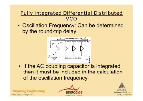 Fully Integrated Differential Distributed VCO using Ansoft IC Solution