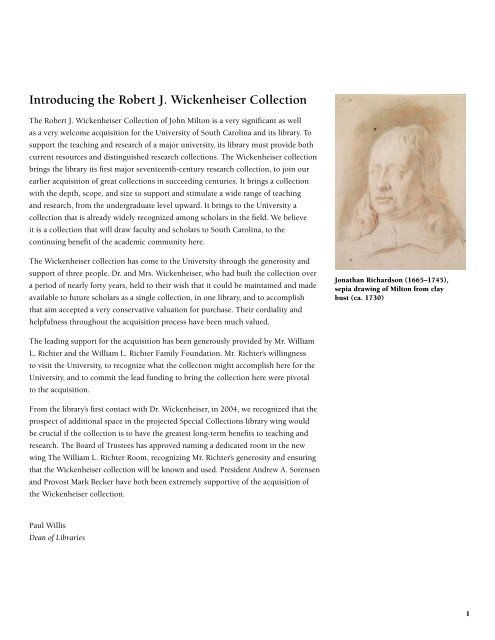 Introducing the Robert J. Wickenheiser Collection of John Milton