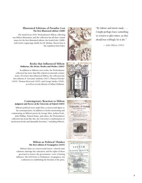 Introducing the Robert J. Wickenheiser Collection of John Milton