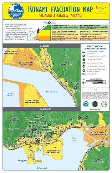 Garibaldi and Barview, Oregon, Tsunami Evacuation Map 02/22 ...