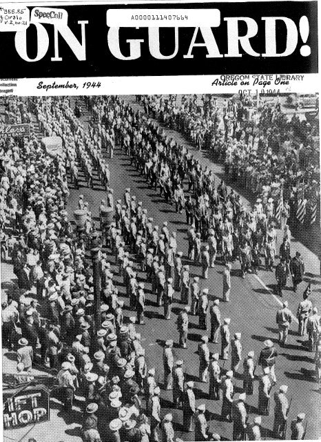 Vol 2 No 21 September 1944 Oregon State Library State
