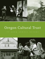 2009 Report - Oregon Cultural Trust