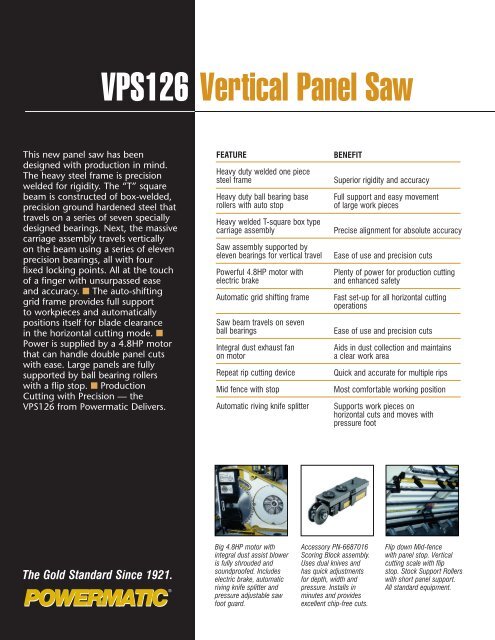 VPS126 Vertical Panel Saw