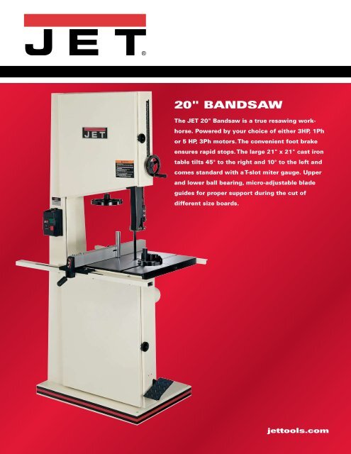 Jet 20 sale bandsaw