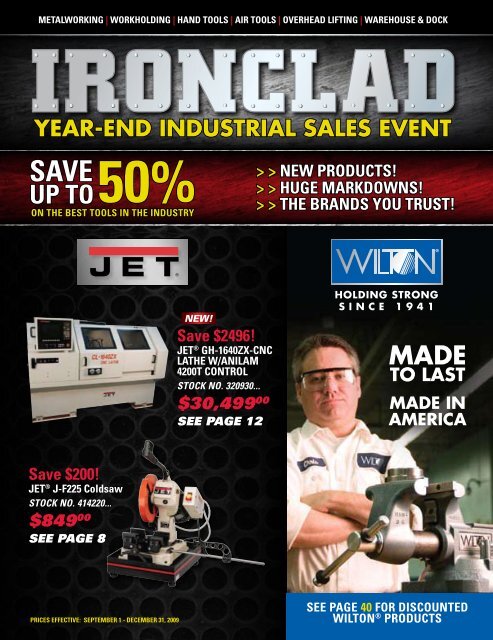 YEAR-END INDUSTRIAL SALES EVENT - JET Tools