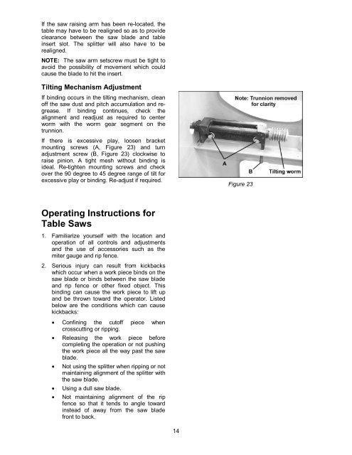 Powermatic Model 66 Table Saw Manual.pdf - Woodworkers Guild