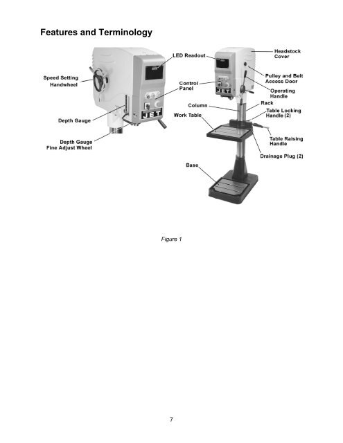 22-inch Variable Speed Drill Press - JET Tools