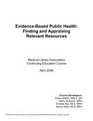 Evidence-Based Public Health: - Lamar Soutter Library