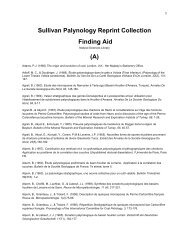 Sullivan Palynology Report Collection Finding Aid - University Library