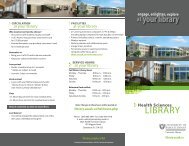 Health Sciences Library Brochure - University Library - University of ...