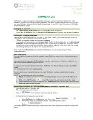 RefWorks 2.0 - University Library - University of Saskatchewan