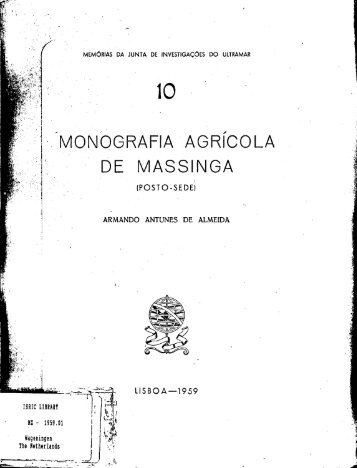 MONOGRAFIA AGRICOLA DE MASSINGA