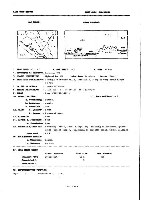 BUKU KETERANGAN PETA SATÜAN LAHAN DAN TANAH ...