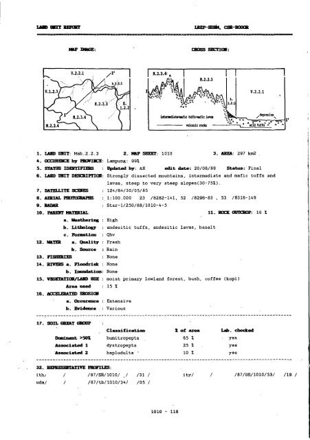 BUKU KETERANGAN PETA SATÜAN LAHAN DAN TANAH ...