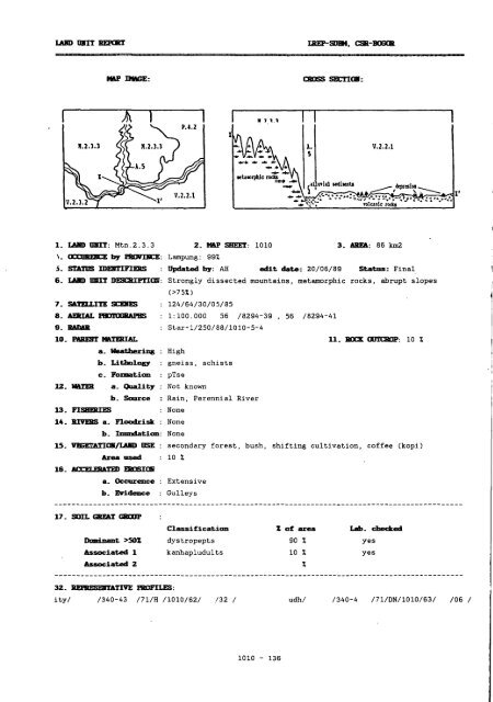 BUKU KETERANGAN PETA SATÜAN LAHAN DAN TANAH ...