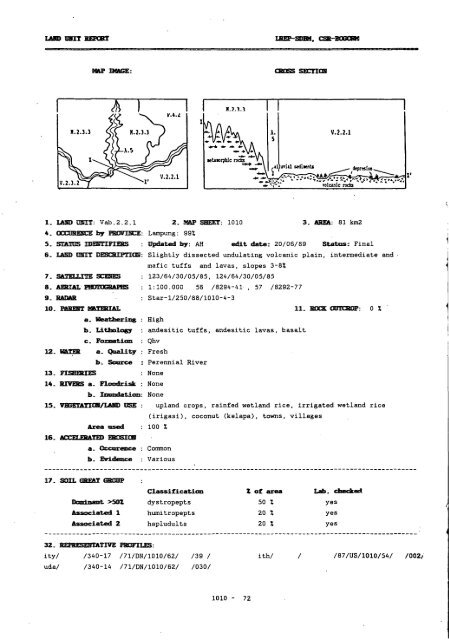 BUKU KETERANGAN PETA SATÜAN LAHAN DAN TANAH ...