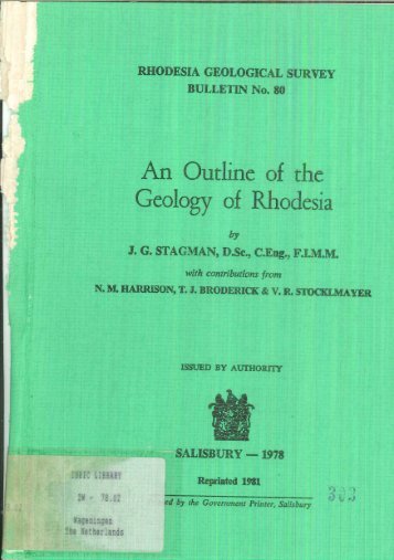An Outline of the Geology of Rhodesia