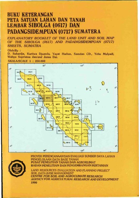 buku keterangan peta satuan lahan dan tanah lembar sibolga