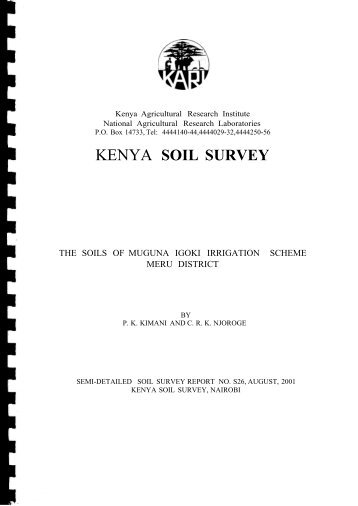 KENYA SOIL SURVEY