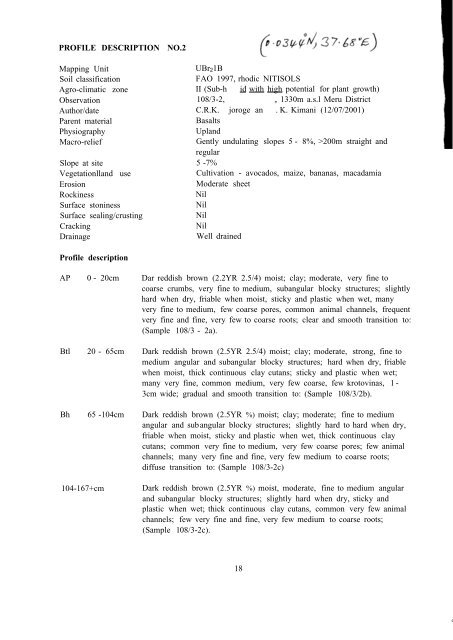 KENYA SOIL SURVEY