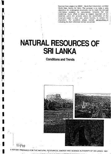 NATURAL RESOURCES OF SRI LANKA