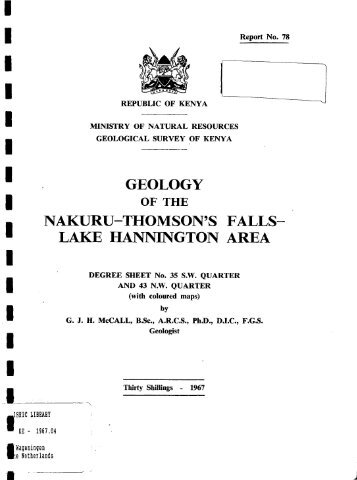 geology nakuru-thomson's falls- lake hannington area