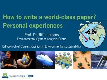 How to write a world-class paper?