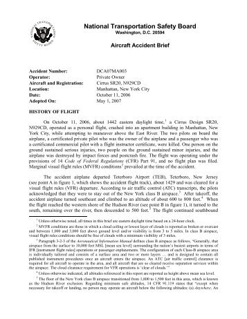 NTSB/AAB-07/02 - National Transportation Safety Board