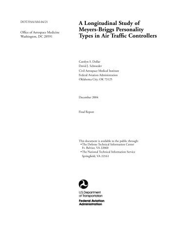 A Longitudinal Study of Meyers-Briggs Personality Types in Air ...