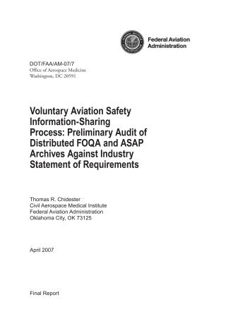 Voluntary Aviation Safety Information-Sharing Process - Defense ...