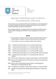 Luxembourg Collection - University of Sheffield
