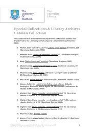 Special Collections & Library Archives Catalan Collection