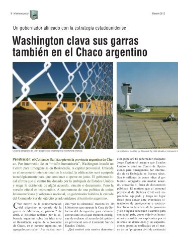 Washington clava sus garras también en el Chaco argentino