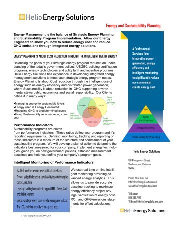 Energy and Sustainability Planning- Helio Energy Solutions 