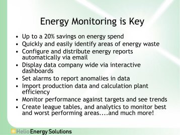 Why Monitor- Energy monitoring is key 