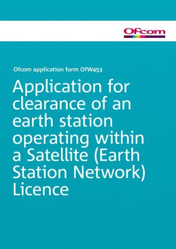 OfW453 - Ofcom Licensing