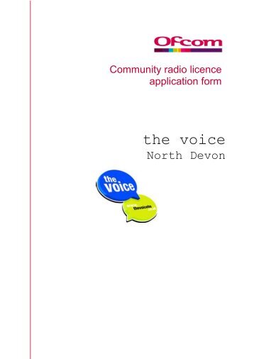 The Voice - Ofcom Licensing