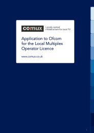 Application to Ofcom for the Local Multiplex ... - Ofcom Licensing